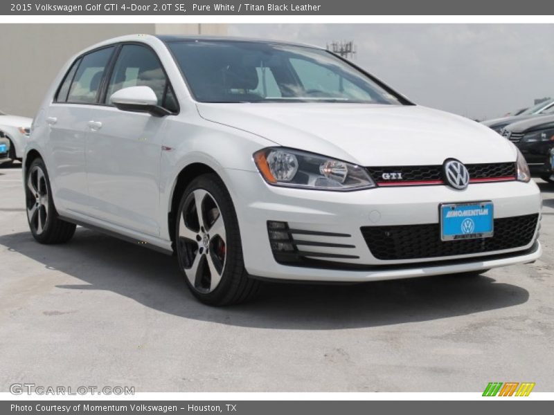 Pure White / Titan Black Leather 2015 Volkswagen Golf GTI 4-Door 2.0T SE