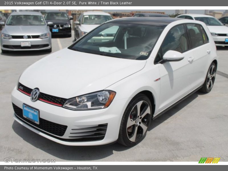 Pure White / Titan Black Leather 2015 Volkswagen Golf GTI 4-Door 2.0T SE