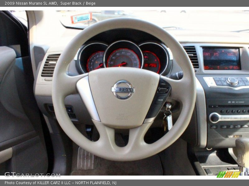 Super Black / Beige 2009 Nissan Murano SL AWD