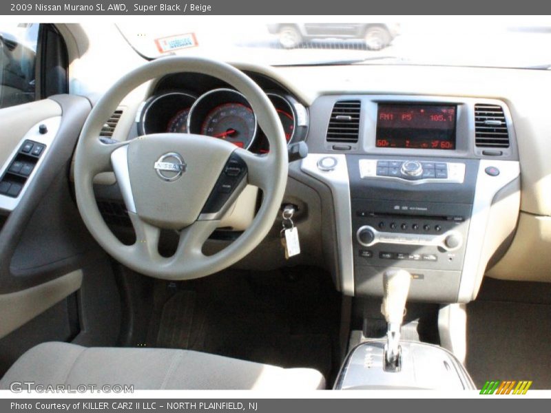 Super Black / Beige 2009 Nissan Murano SL AWD