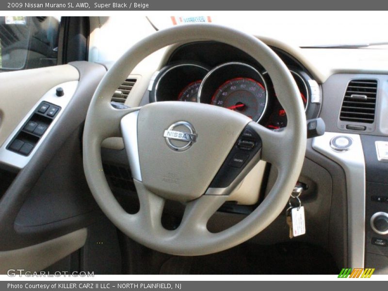 Super Black / Beige 2009 Nissan Murano SL AWD