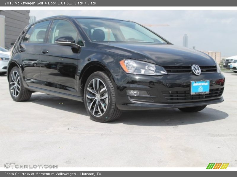 Black / Black 2015 Volkswagen Golf 4 Door 1.8T SE