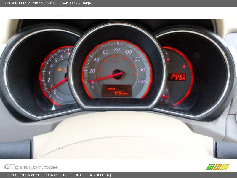 Super Black / Beige 2009 Nissan Murano SL AWD