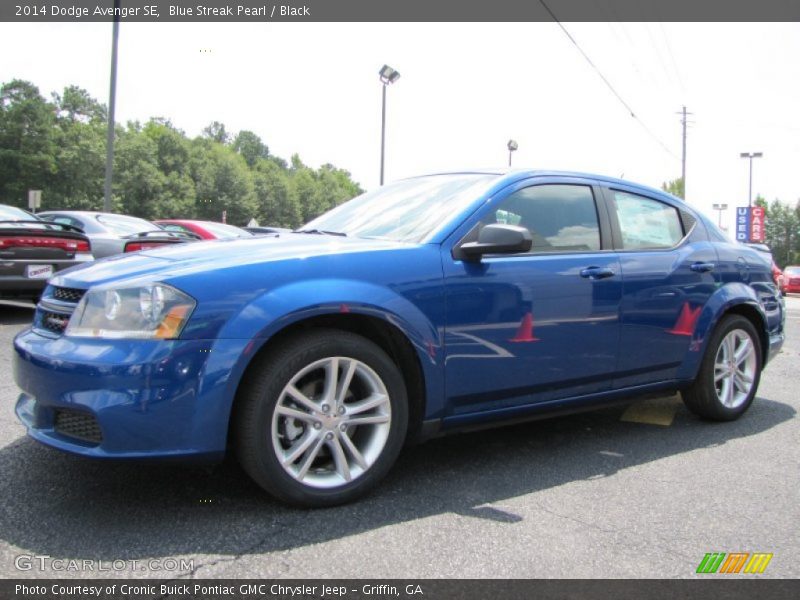 Blue Streak Pearl / Black 2014 Dodge Avenger SE
