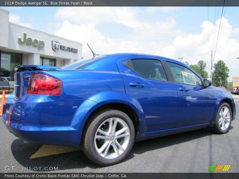 Blue Streak Pearl / Black 2014 Dodge Avenger SE
