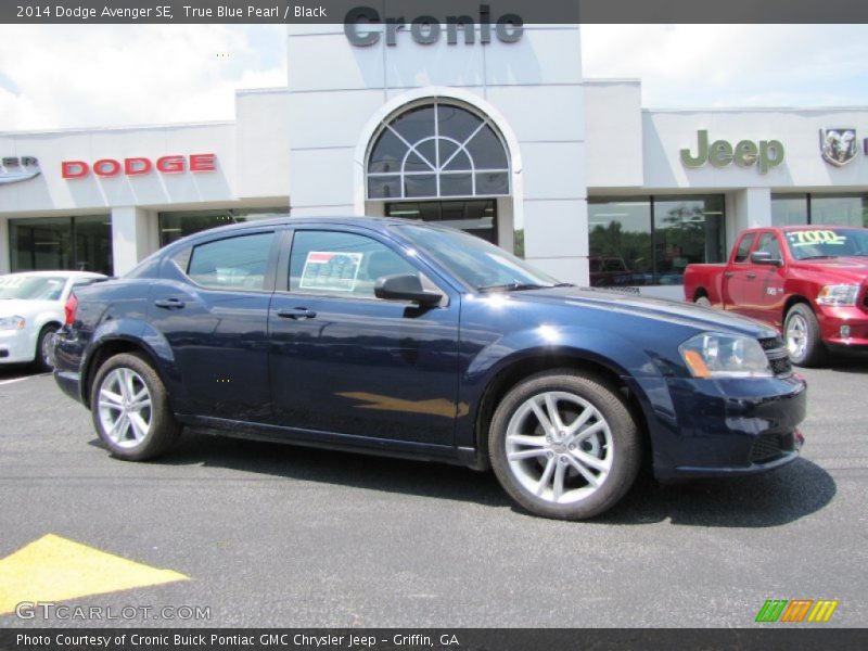 True Blue Pearl / Black 2014 Dodge Avenger SE