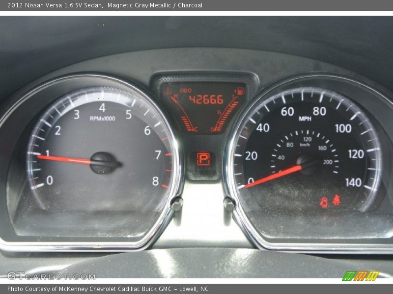 Magnetic Gray Metallic / Charcoal 2012 Nissan Versa 1.6 SV Sedan