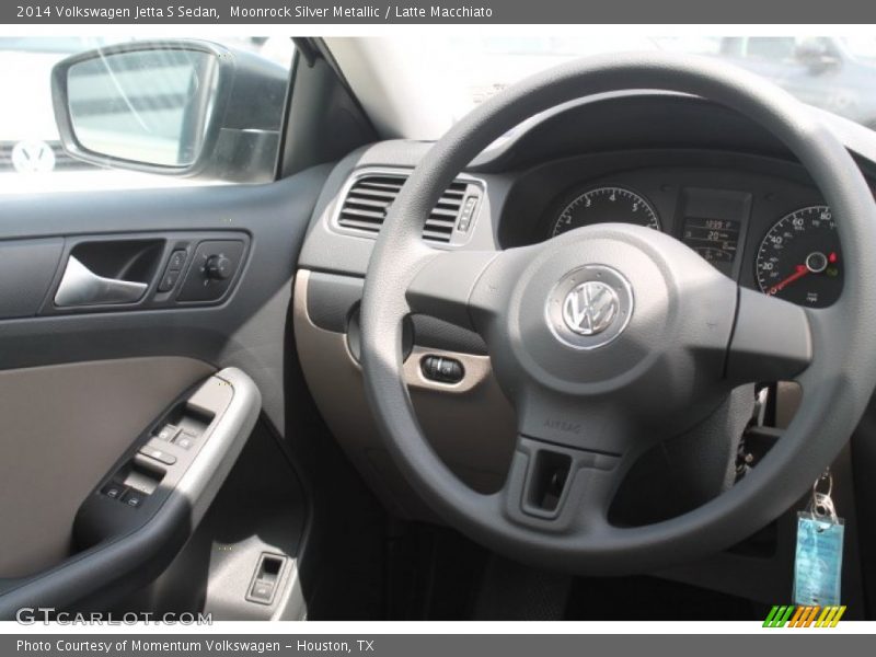 Moonrock Silver Metallic / Latte Macchiato 2014 Volkswagen Jetta S Sedan