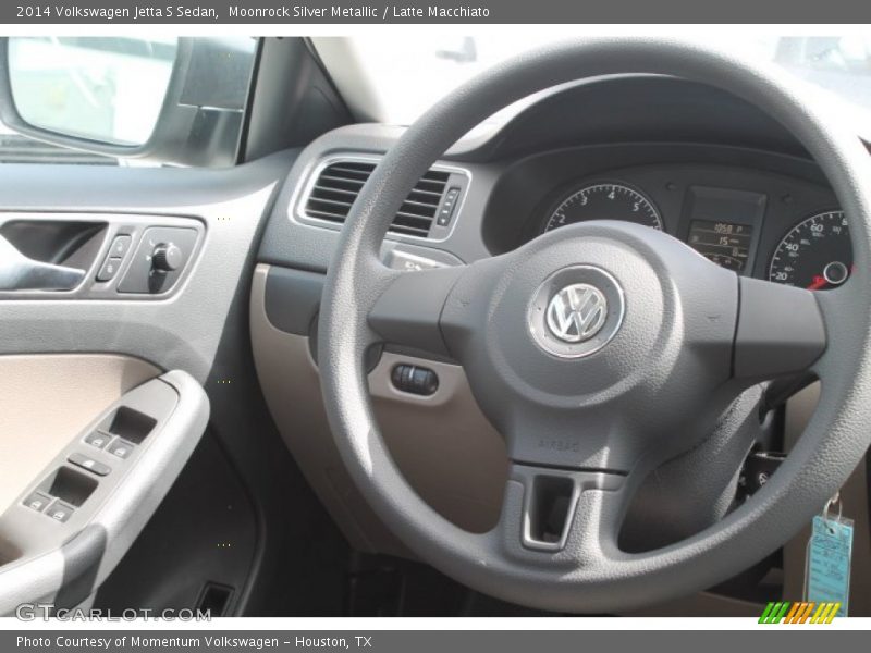 Moonrock Silver Metallic / Latte Macchiato 2014 Volkswagen Jetta S Sedan