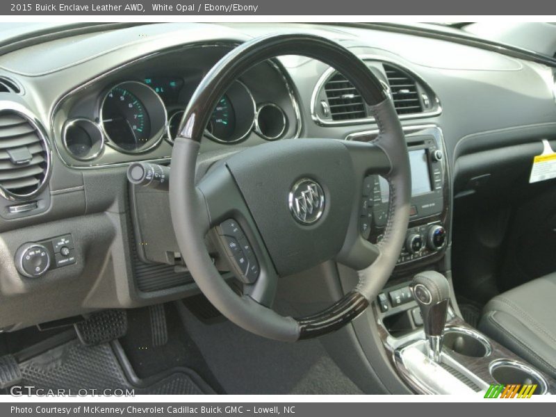 White Opal / Ebony/Ebony 2015 Buick Enclave Leather AWD