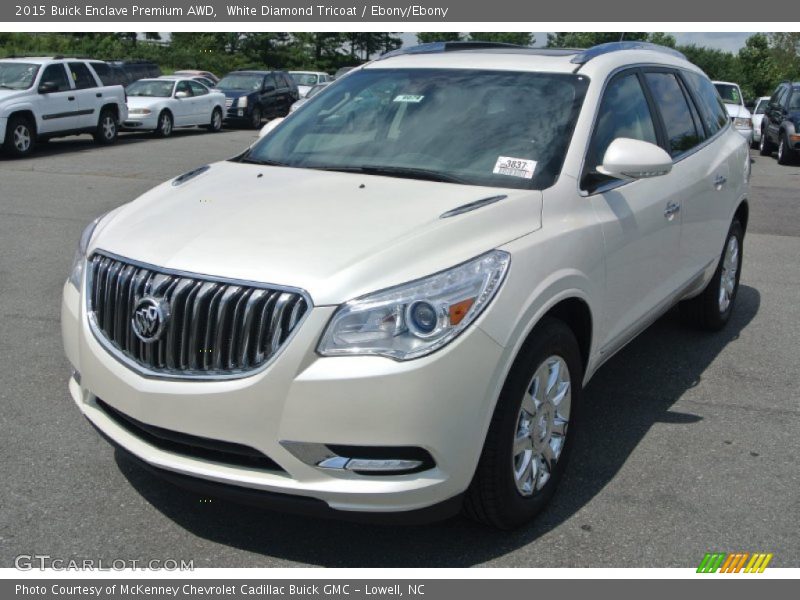 White Diamond Tricoat / Ebony/Ebony 2015 Buick Enclave Premium AWD