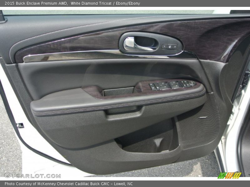 White Diamond Tricoat / Ebony/Ebony 2015 Buick Enclave Premium AWD