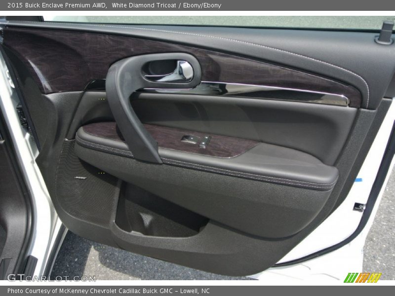 White Diamond Tricoat / Ebony/Ebony 2015 Buick Enclave Premium AWD