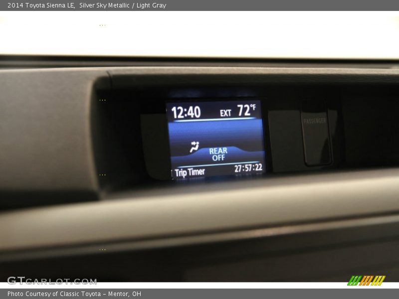 Silver Sky Metallic / Light Gray 2014 Toyota Sienna LE