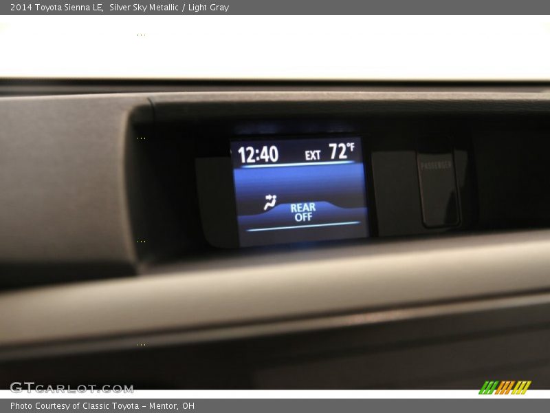 Silver Sky Metallic / Light Gray 2014 Toyota Sienna LE