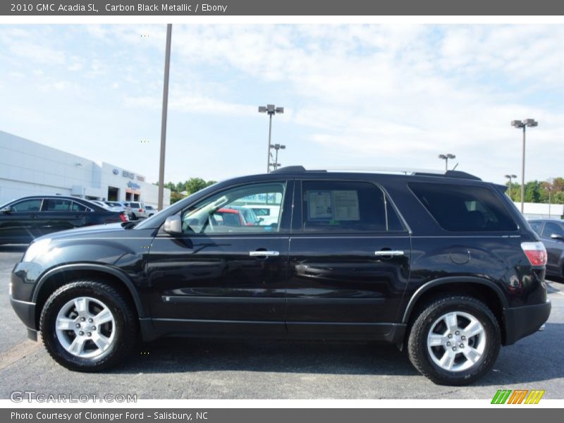 Carbon Black Metallic / Ebony 2010 GMC Acadia SL