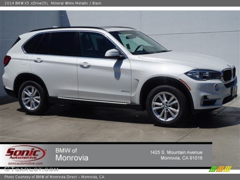 Mineral White Metallic / Black 2014 BMW X5 xDrive35i