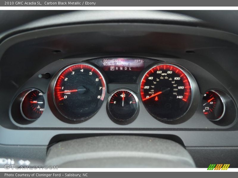 Carbon Black Metallic / Ebony 2010 GMC Acadia SL