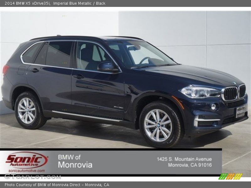 Imperial Blue Metallic / Black 2014 BMW X5 xDrive35i