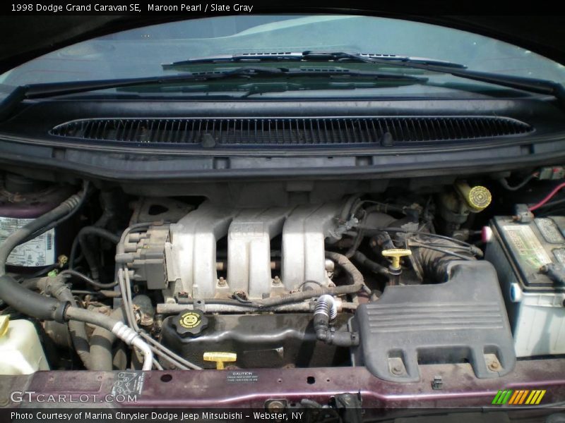 Maroon Pearl / Slate Gray 1998 Dodge Grand Caravan SE
