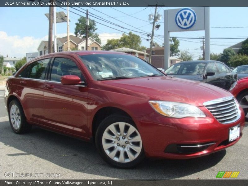 Deep Cherry Red Crystal Pearl / Black 2014 Chrysler 200 LX Sedan