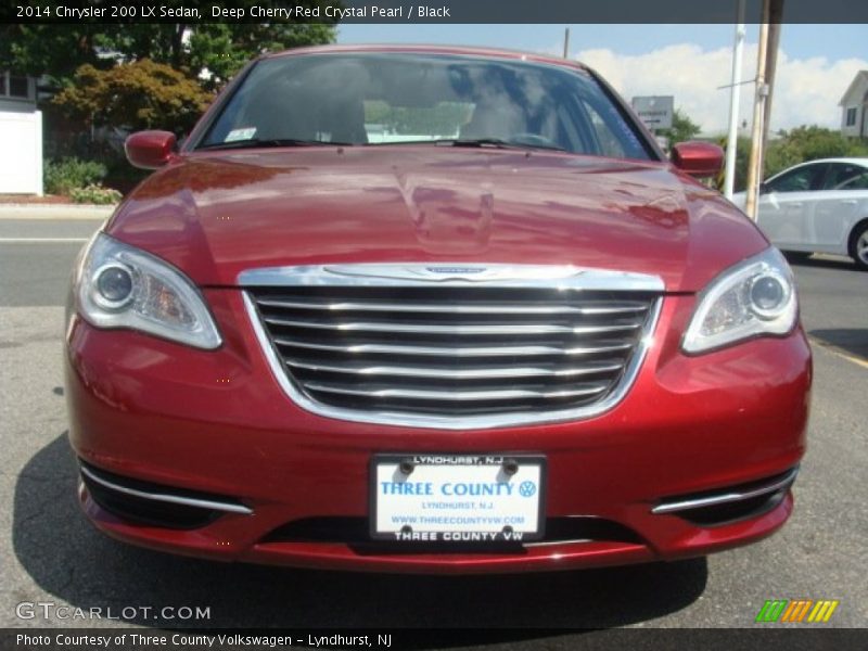 Deep Cherry Red Crystal Pearl / Black 2014 Chrysler 200 LX Sedan