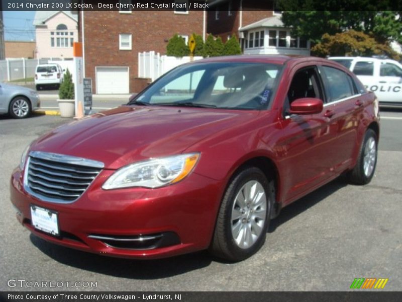 Deep Cherry Red Crystal Pearl / Black 2014 Chrysler 200 LX Sedan
