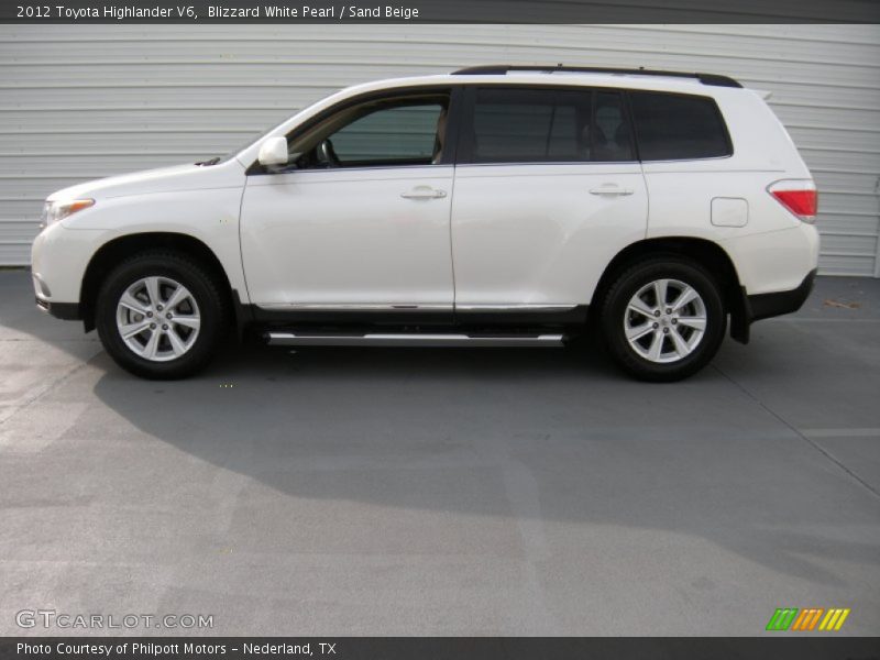 Blizzard White Pearl / Sand Beige 2012 Toyota Highlander V6