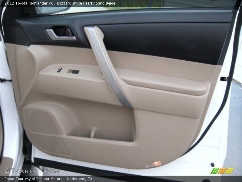 Blizzard White Pearl / Sand Beige 2012 Toyota Highlander V6