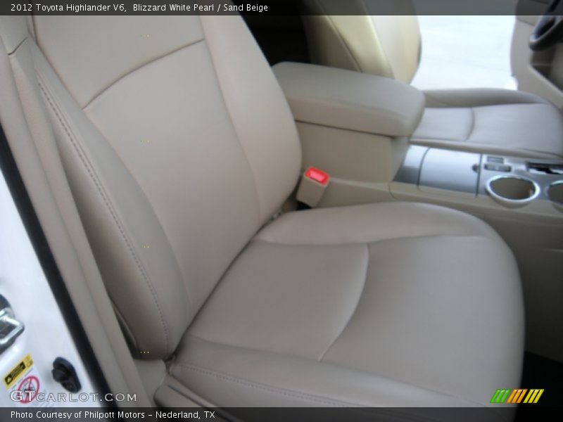 Blizzard White Pearl / Sand Beige 2012 Toyota Highlander V6