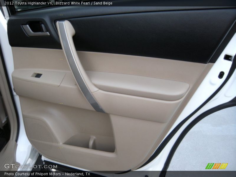 Blizzard White Pearl / Sand Beige 2012 Toyota Highlander V6