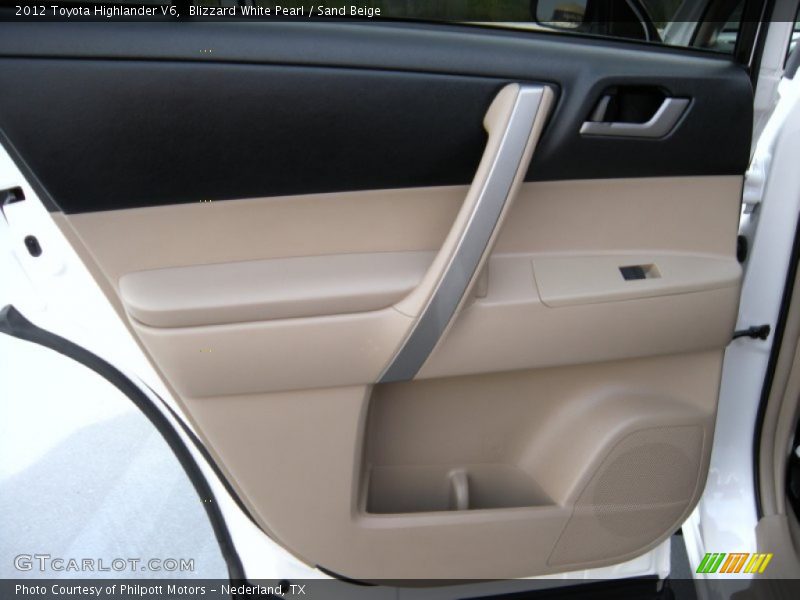 Blizzard White Pearl / Sand Beige 2012 Toyota Highlander V6