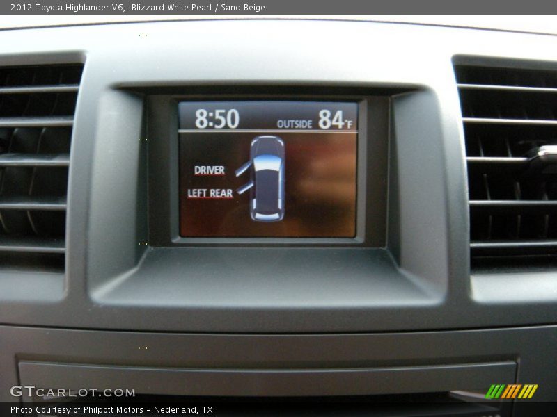 Blizzard White Pearl / Sand Beige 2012 Toyota Highlander V6