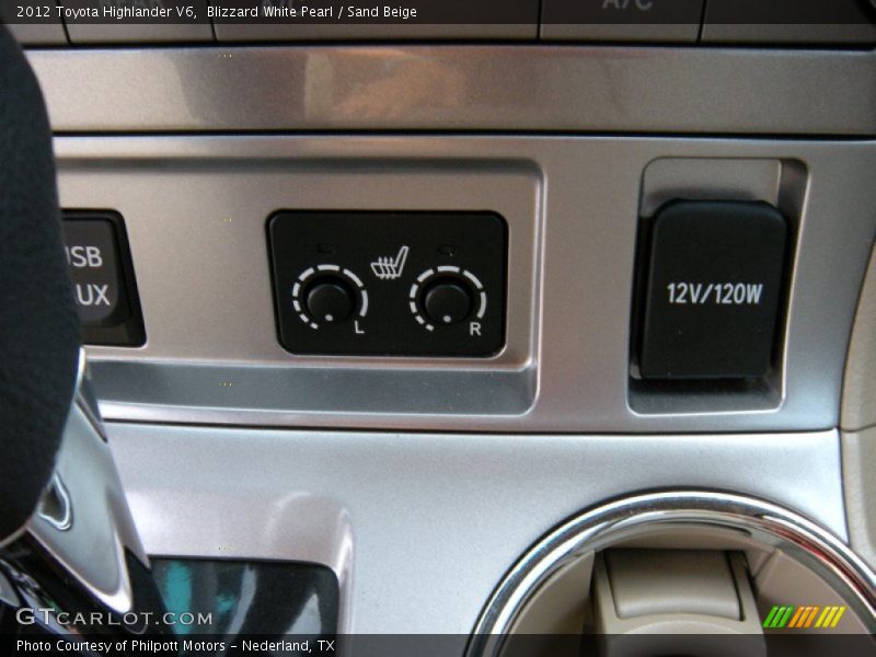 Blizzard White Pearl / Sand Beige 2012 Toyota Highlander V6