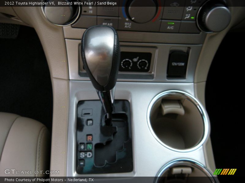 Blizzard White Pearl / Sand Beige 2012 Toyota Highlander V6