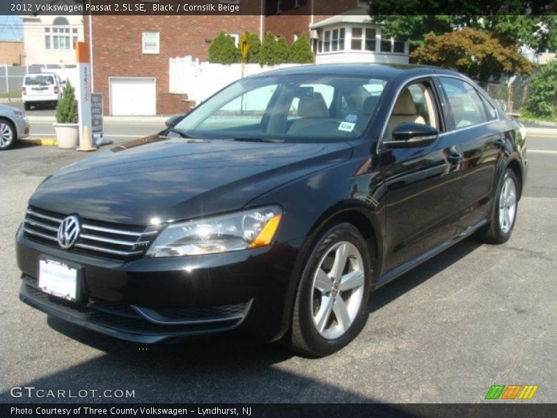 Black / Cornsilk Beige 2012 Volkswagen Passat 2.5L SE