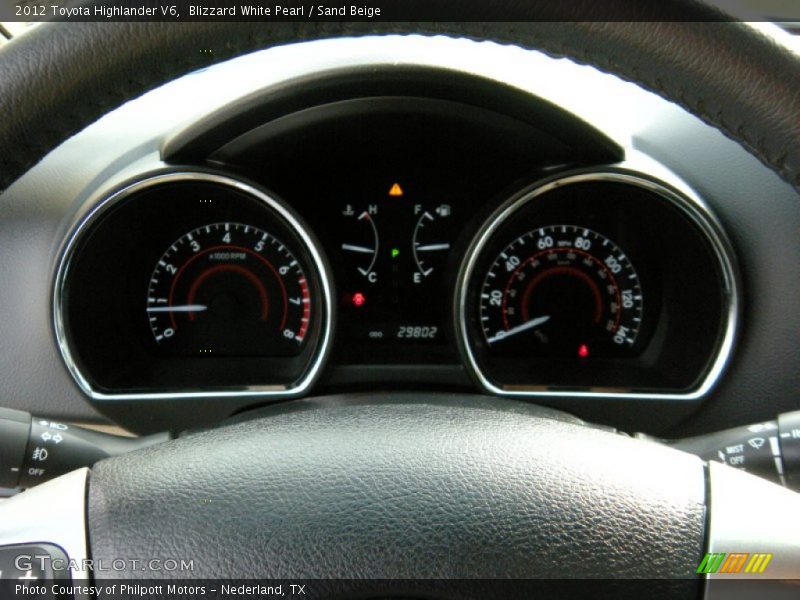 Blizzard White Pearl / Sand Beige 2012 Toyota Highlander V6