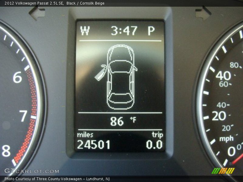 Black / Cornsilk Beige 2012 Volkswagen Passat 2.5L SE