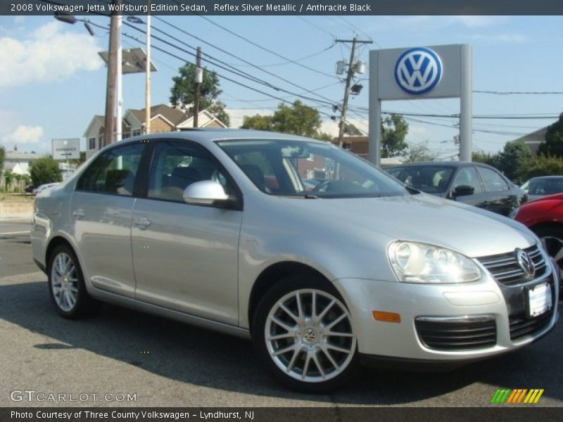 Reflex Silver Metallic / Anthracite Black 2008 Volkswagen Jetta Wolfsburg Edition Sedan