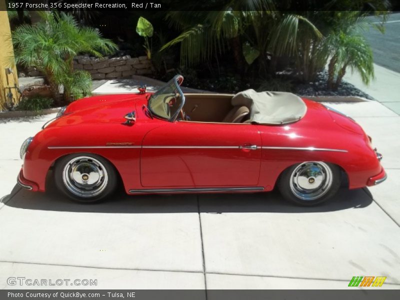 Red / Tan 1957 Porsche 356 Speedster Recreation