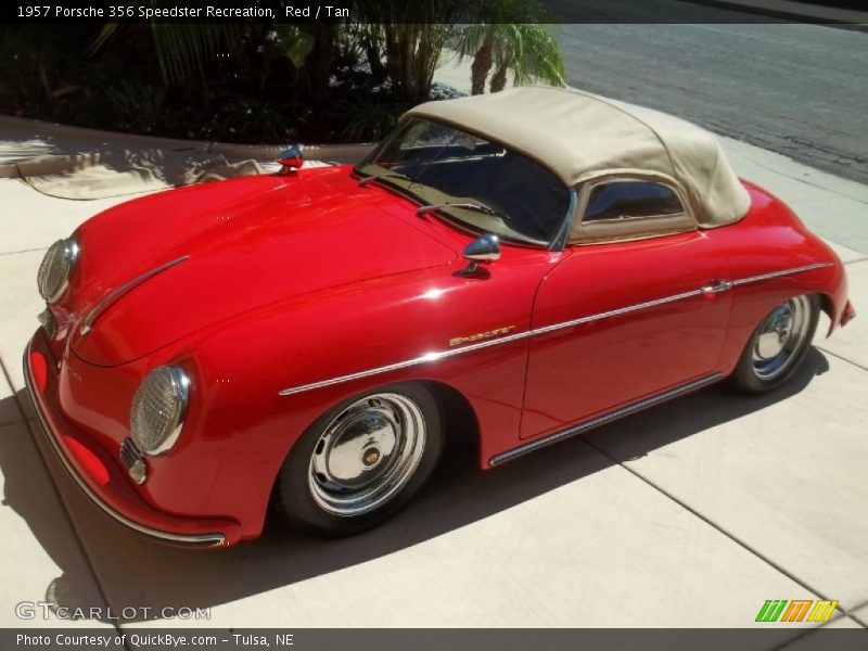 Red / Tan 1957 Porsche 356 Speedster Recreation