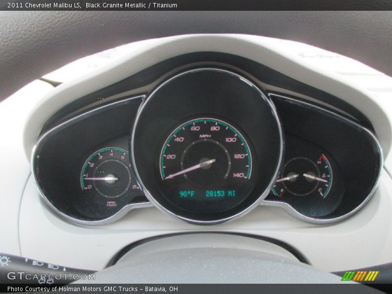 Black Granite Metallic / Titanium 2011 Chevrolet Malibu LS
