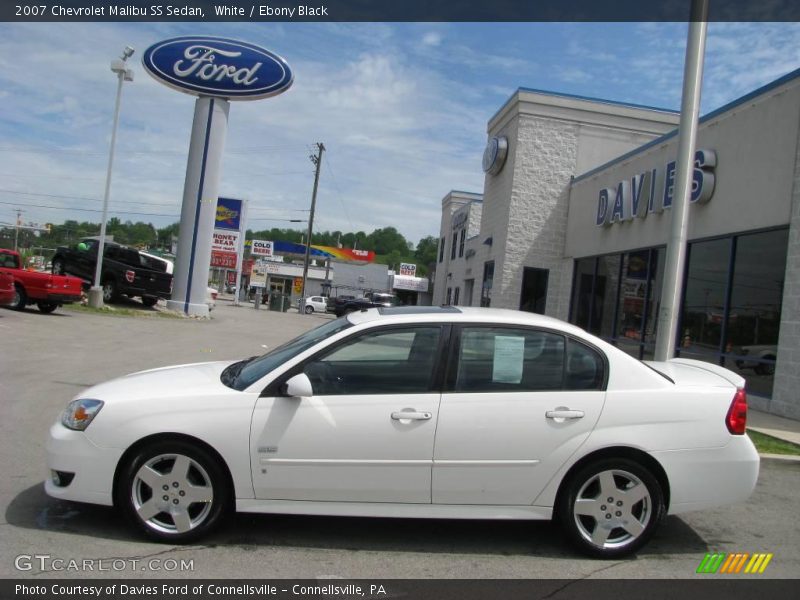 White / Ebony Black 2007 Chevrolet Malibu SS Sedan