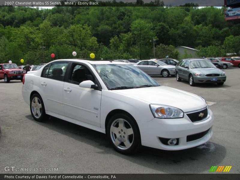 White / Ebony Black 2007 Chevrolet Malibu SS Sedan