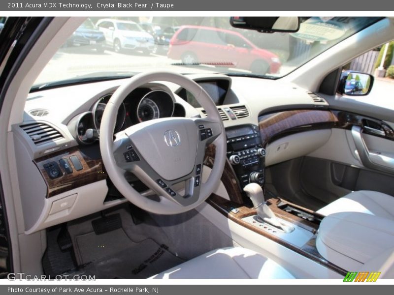 Crystal Black Pearl / Taupe 2011 Acura MDX Technology