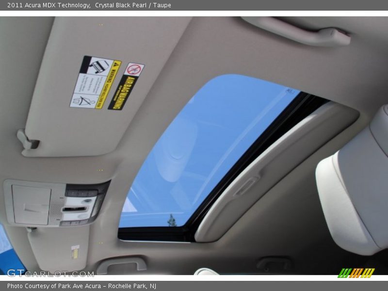 Crystal Black Pearl / Taupe 2011 Acura MDX Technology