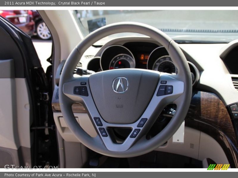 Crystal Black Pearl / Taupe 2011 Acura MDX Technology