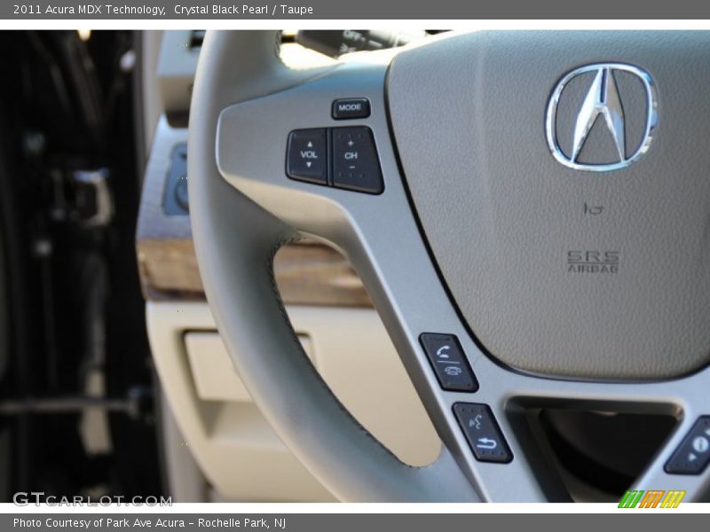 Crystal Black Pearl / Taupe 2011 Acura MDX Technology