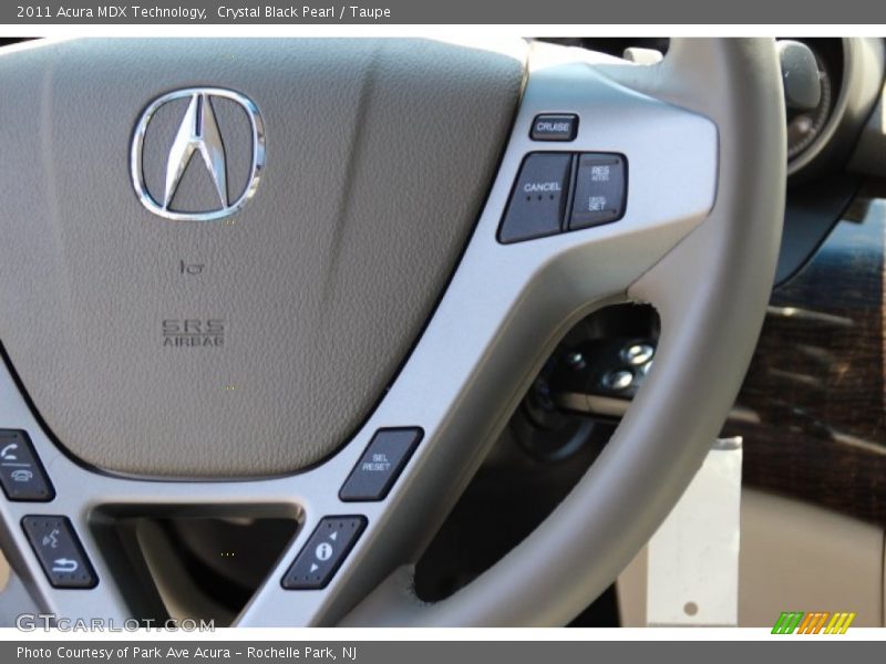 Crystal Black Pearl / Taupe 2011 Acura MDX Technology