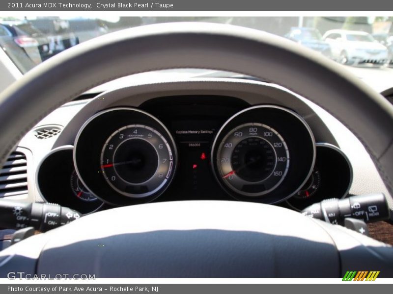 Crystal Black Pearl / Taupe 2011 Acura MDX Technology